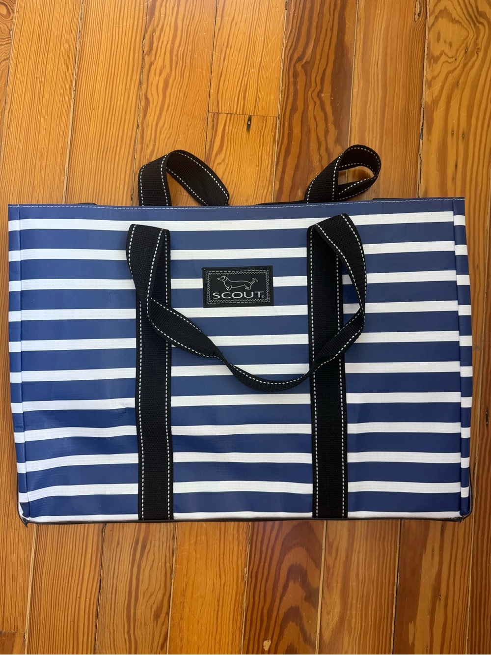 Scout Blue and White Deano Striped Tote - Picture 2 of 8